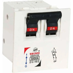 Anchor Penta Modular 20A Double Pole C Curve Graphite Black UNO Mini Modular MCB, 65992GB (Pack of 6)