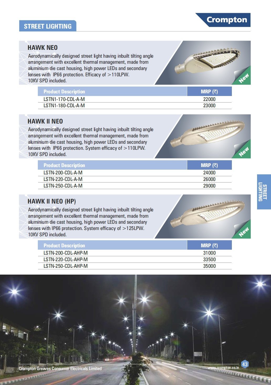 Crompton LED Street Lights