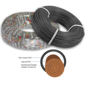 Havells flat Three core PVC Insulated & PVC Sheathed Industrial submersible Cable (100MTR)