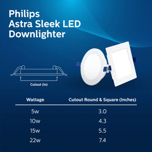 Philips Panel Light 5W Round / Square