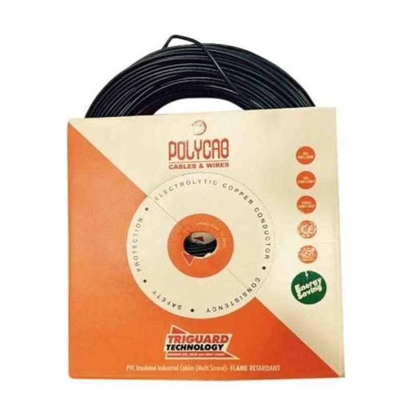 Polycab 1.5 Sqmm Multi-Core FRLS Insulated Unsheathed Industrial Flexible Cable 1100V Copper 100 Meter