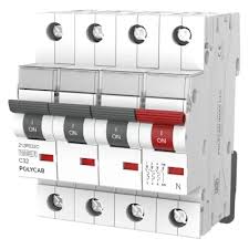 Polycab Polyshield 63 A C Curve TPN MCB,