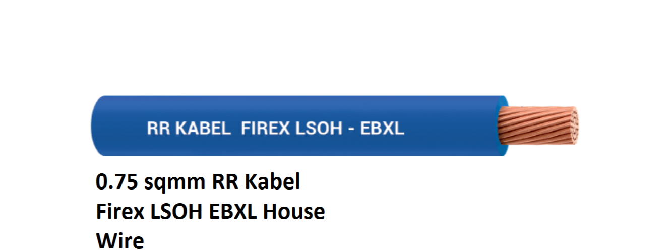 RR EBXL 0.75 Sqmm HFFR Single Core Copper Industrial Cable (90 Mtr)