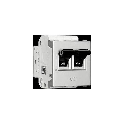 Anchor Roma Classic Uno 20A Double Pole C Curve White Mini Modular MCB, 98078 (Pack of 12)