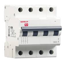 Havells X7 06.0A DHMYCFPM006 Four Pole C Curve MCB, (Pack of 2 )