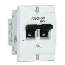 Anchor Ziva 32A Single Pole C Type Mini MCB, 68985 (Pack of 6)