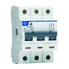 L&T Tripper 40A C-Curve Triple Pole MCB, BA30400C