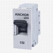 Anchor Roma Urban 25A Single Pole C Curve Silver Mini Modular MCB, 66155S, (Pack of 12)