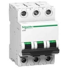 Schneider Electric Acti9 xC60 1A C-Curve Three Pole MCB, A9N3P01C, Breaking Capacity: 10 kA, (Pack of 6)