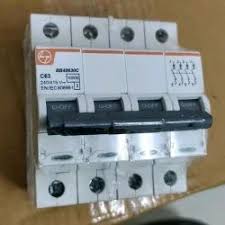 Schneider Electric Acti9 xC60 20A C-Curve Four Pole MCB, A9N4P20C, Breaking Capacity: 10 kA, (Pack of 6)