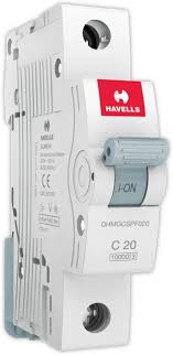 Havells DHMGBSPF025 PVC Plastic 40A MCB SP C Curve (White)