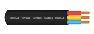 Havells flat Three core PVC Insulated & PVC Sheathed Industrial submersible Cable (100MTR)