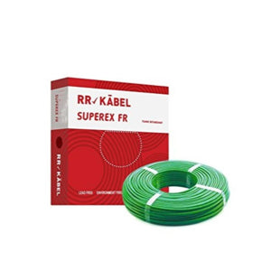 RR SUPERX GREEN HRFR 0.75 Sqmm Industrial Cable 1100V (90 MTR)