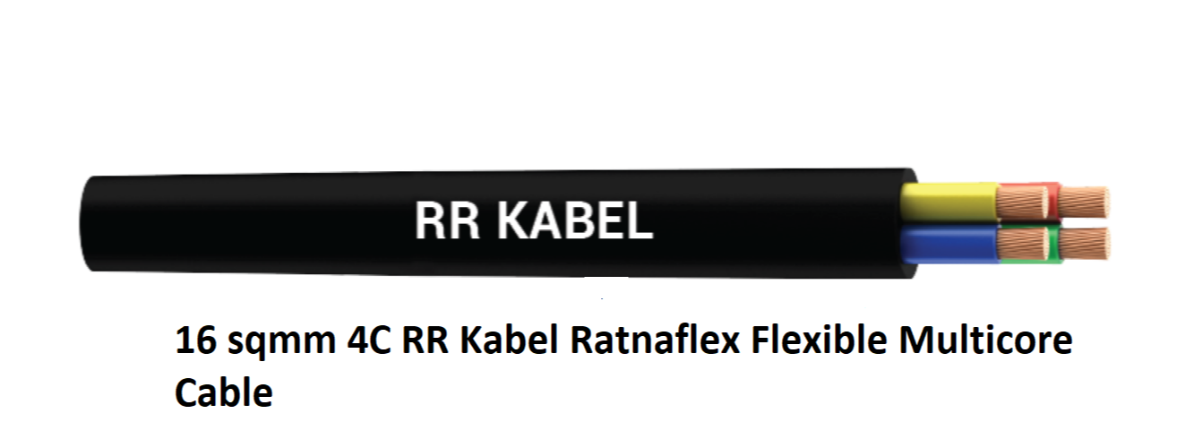 RR 25.0 Sqmm (196/0.4) 3 Core Submersible Flat Cable 1100V (100 MTR)