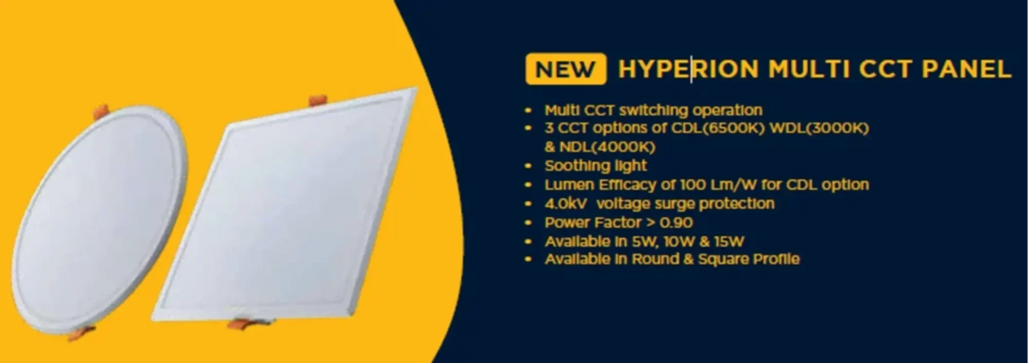 Bajaj Panel Light 5W  Round / Square