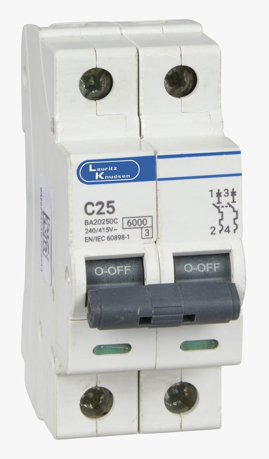 L&T Tripper 16A C-Curve Double Pole MCB, BA20160C