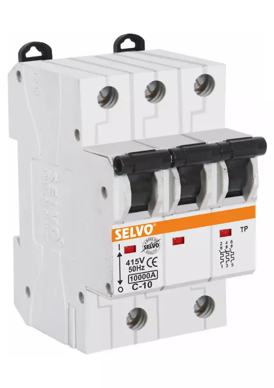 Selvo 63A C Curve Three Pole MCB, GSELTPC12032, (Pack of 6)