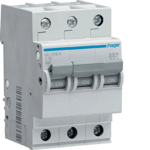 Hager Three Pole C Curve  MCB