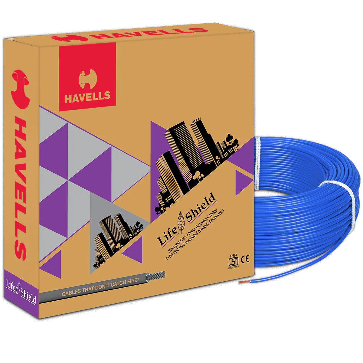 Havells Lifeshield HRFR PVC Cables 4.0 sq. mm (180 MTR )