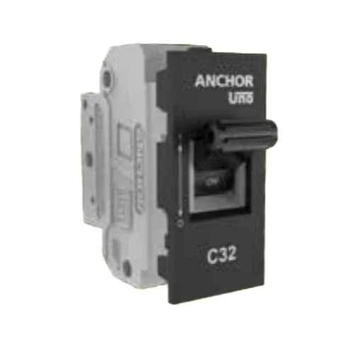 Anchor Roma Classic Uno 32A Single Pole C Curve White Mini Modular MCB, 98074, (Pack of 12)