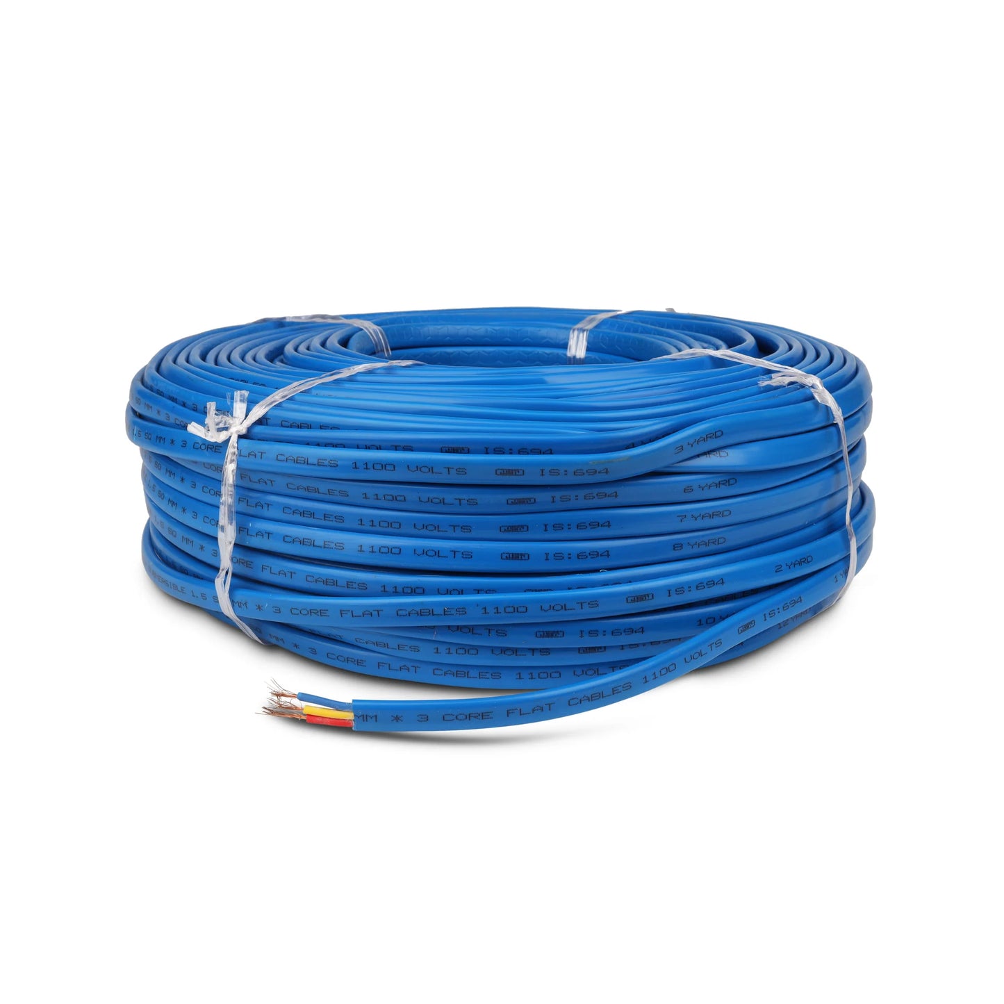 RR 1.5 Sqmm (30/0.25) 3 Core Submersible Flat Cable 1100V (100 MTR)