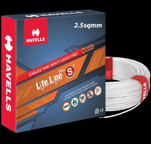 Havells Life Line Plus S3 HRFR Cables 10.0 sq. mm (100 MTR )