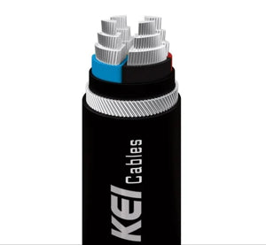 KEI 185.0 sqmm Aluminum PVC Sheathed XLPE Low Tension  Armoured Power Cable, ( 1 METER )