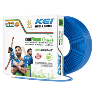 KEI Conflame GREEN+WIRE(HL) 0.75 sqmm FR PVC WIRE (90MTR)