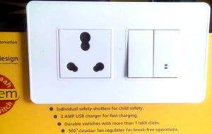 L&T Engem 2-Gang Switch