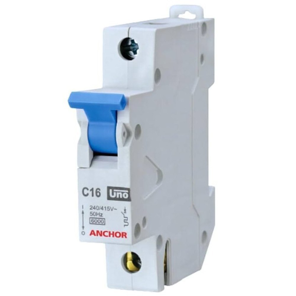 Anchor Roma Plus 20A SP C Type Mini Modular MCB, 89983 (Pack of 12)