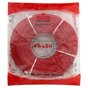 polycab 10.0 sqmm 200Mtrs FRLSH industrial Multistrands cable