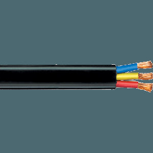Polycab 6.0 Sqmm 3 Core Copper PVC Insulated Flat Submersible Cable, Length: 100 m
