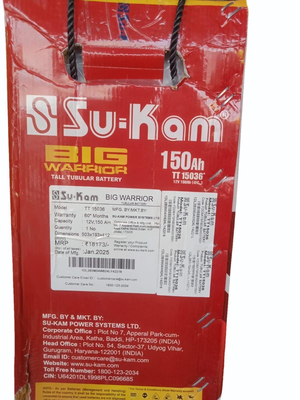 Su-Kam Jumboz/Power Supreme Tubular Battery