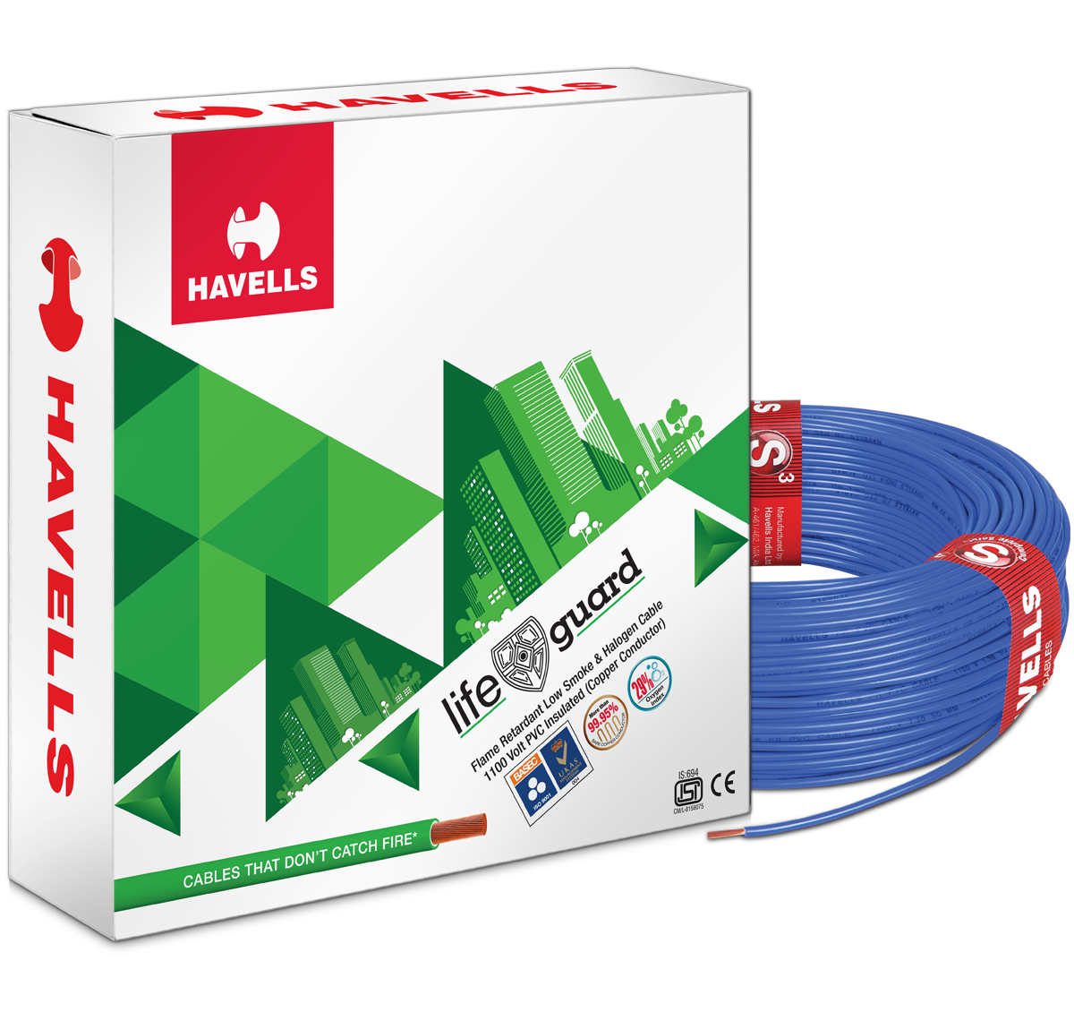 Havells Lifeguard Cables 6.0 sq. mm (200 MTR )