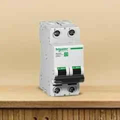 Schneider Electric Acti9 xC60 25A C-Curve Double Pole MCB, A9N2P25C, Breaking Capacity: 10 kA, (Pack of 6)