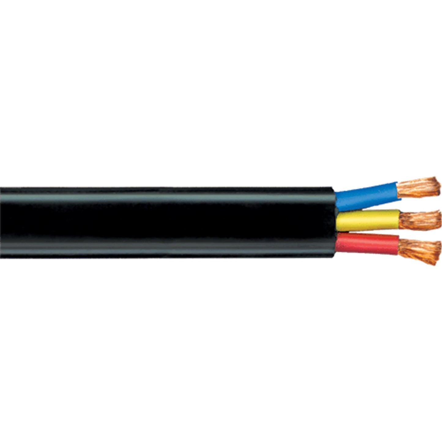 Polycab 6.0 Sqmm 3 Core Copper PVC Insulated Flat Submersible Cable, Length: 100 m