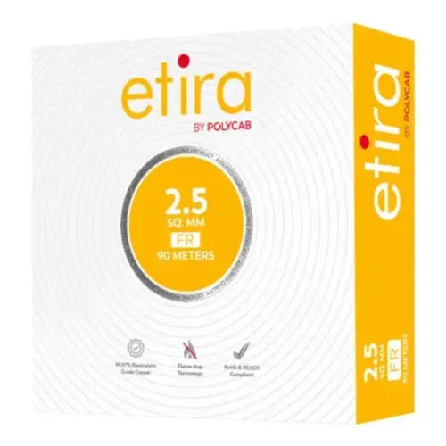 Polycab 0.75 sqmm ETIRA House Wires 90 Meter Copper