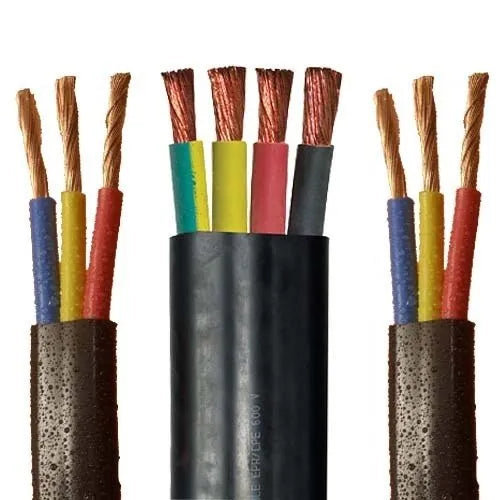 Havells 10.0 Sqmm Multicore Black PVC Insulated Copper Conductor Round Flexible Industrial Cable, ( 100MTR)