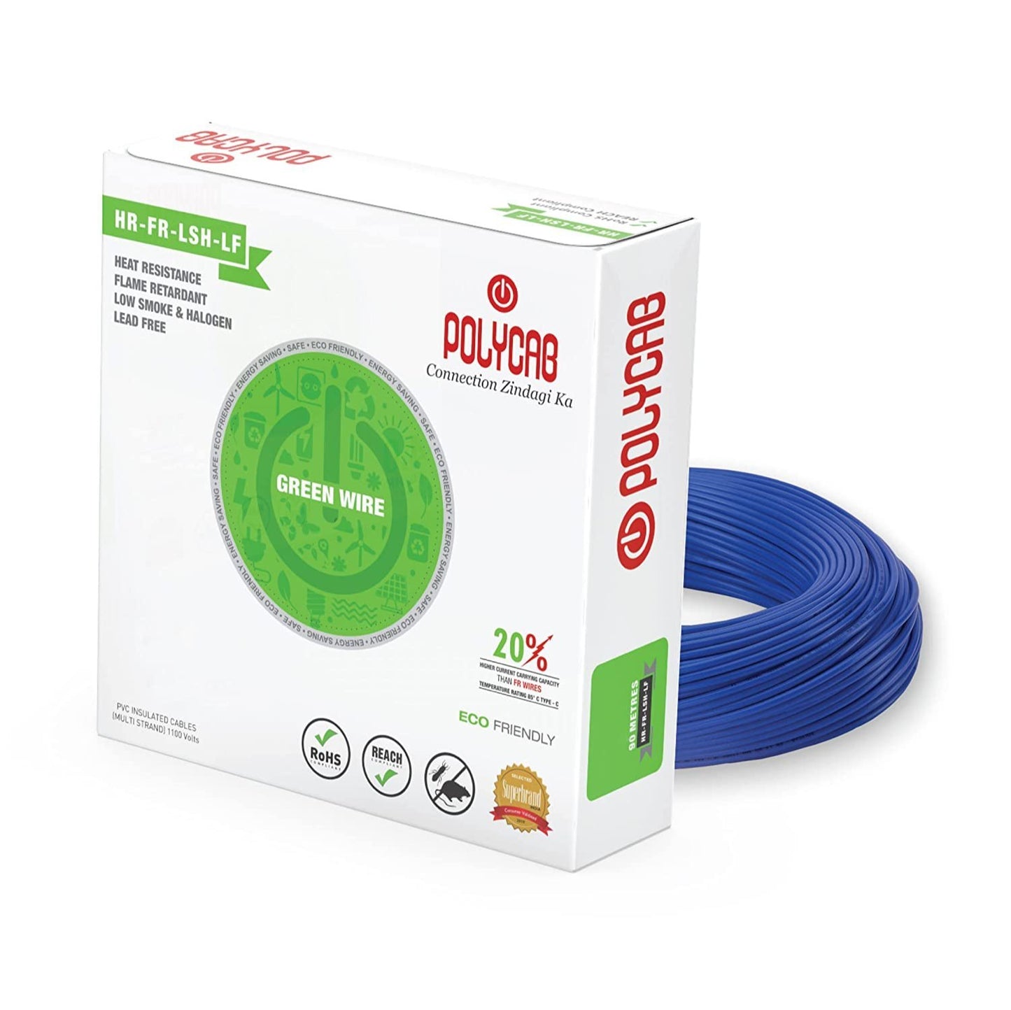 polycab 4.0 sqmm 200Mtrs FR industrial Multistrands cable