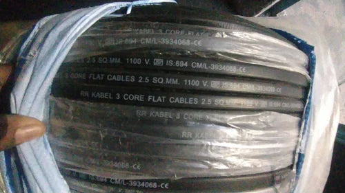 RR 2.5 Sqmm (50/0.25) 3 Core Submersible Flat Cable 1100V (100 MTR)