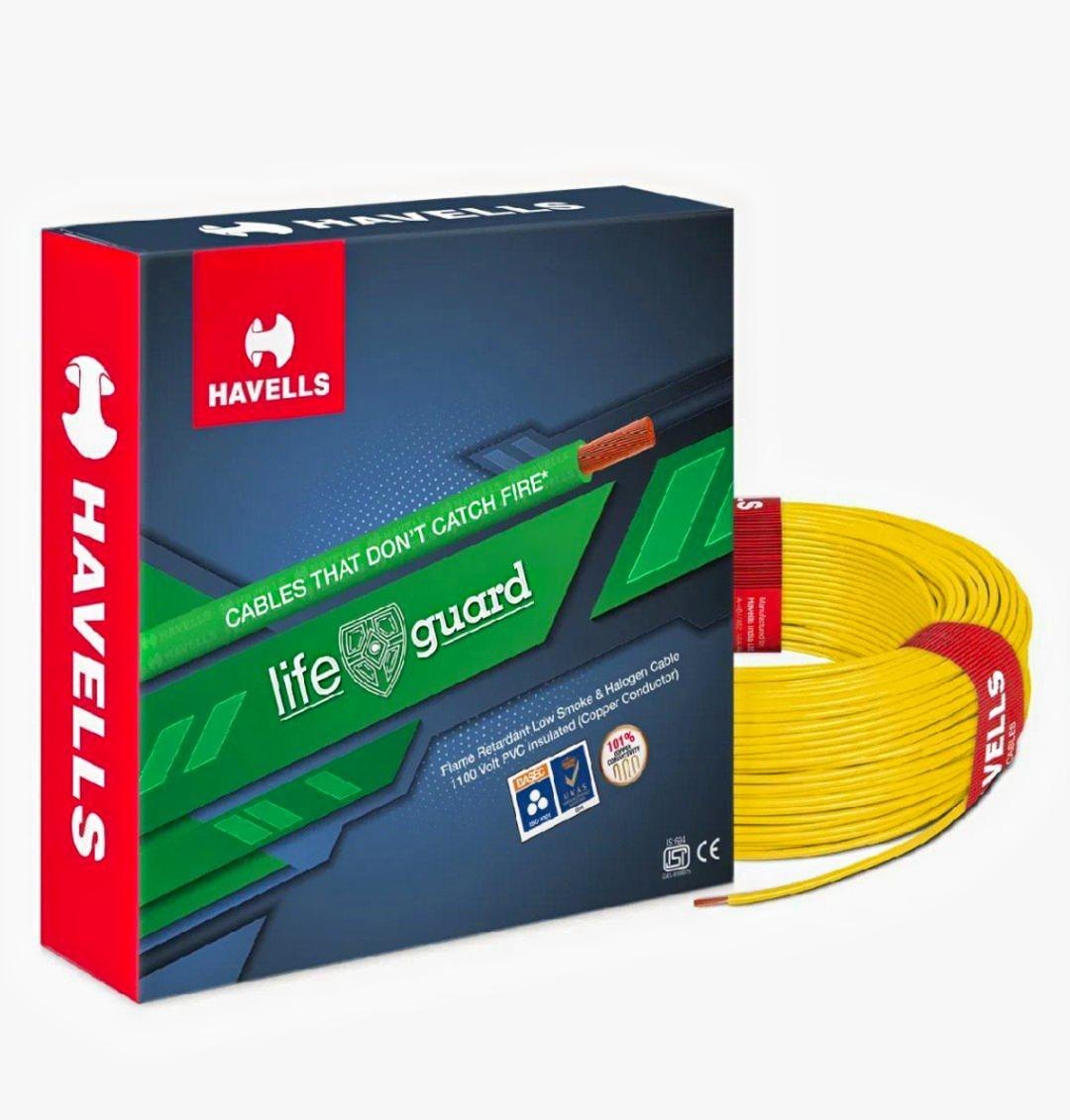 Havells Lifeguard FRLSH PVC Cables 1.0 sq. mm (180 MTR )