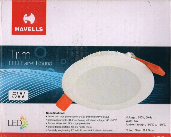 Havells Panel Light 5W  Round / Square